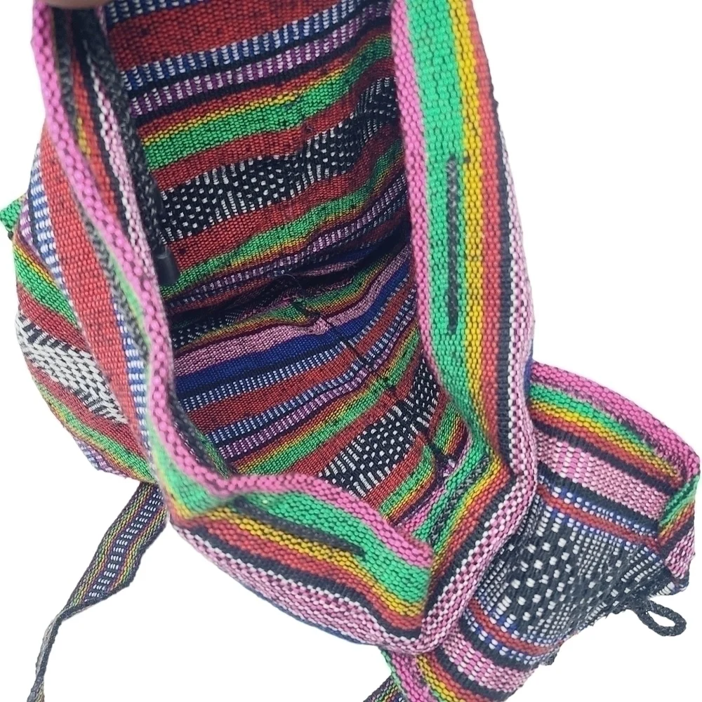Unbranded | Multicolored Bohemian Baja Fabric Backpack or Bookbag (One Size)
